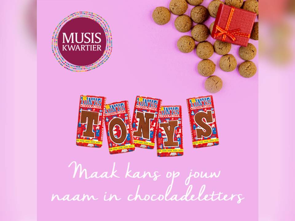 Naam in chocoladeletters